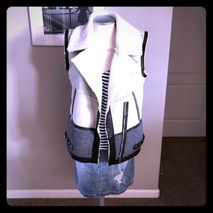 Faux shearling vest
